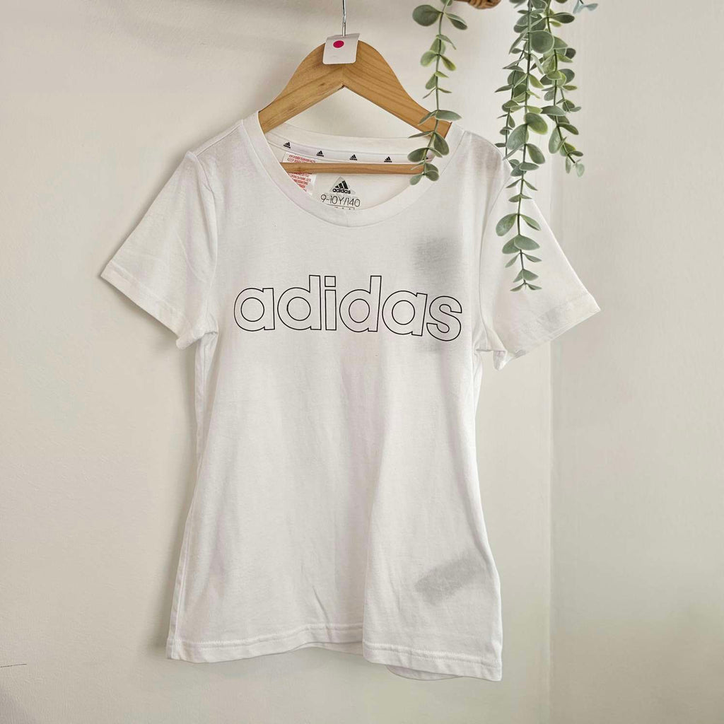 Adidas White Logo Tshirt Adidas