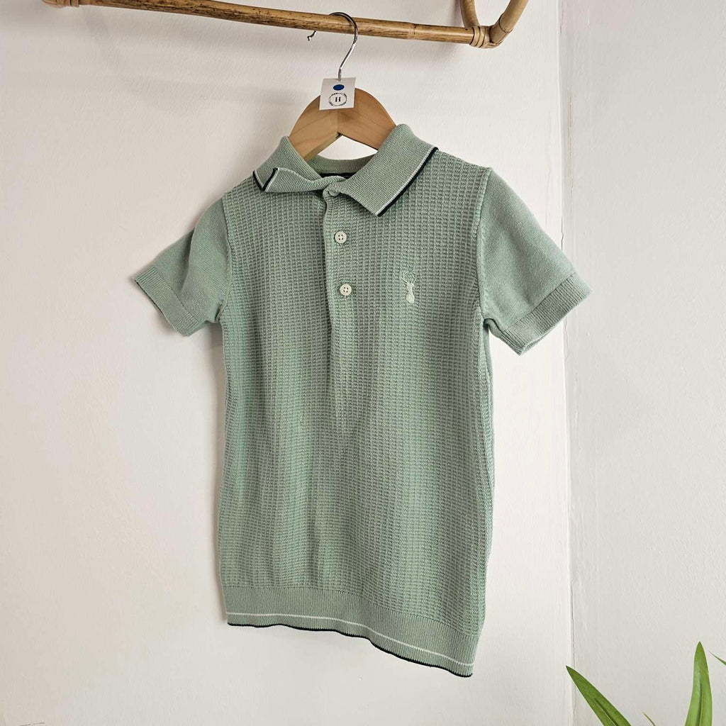 Next Green Knit Polo Shirt