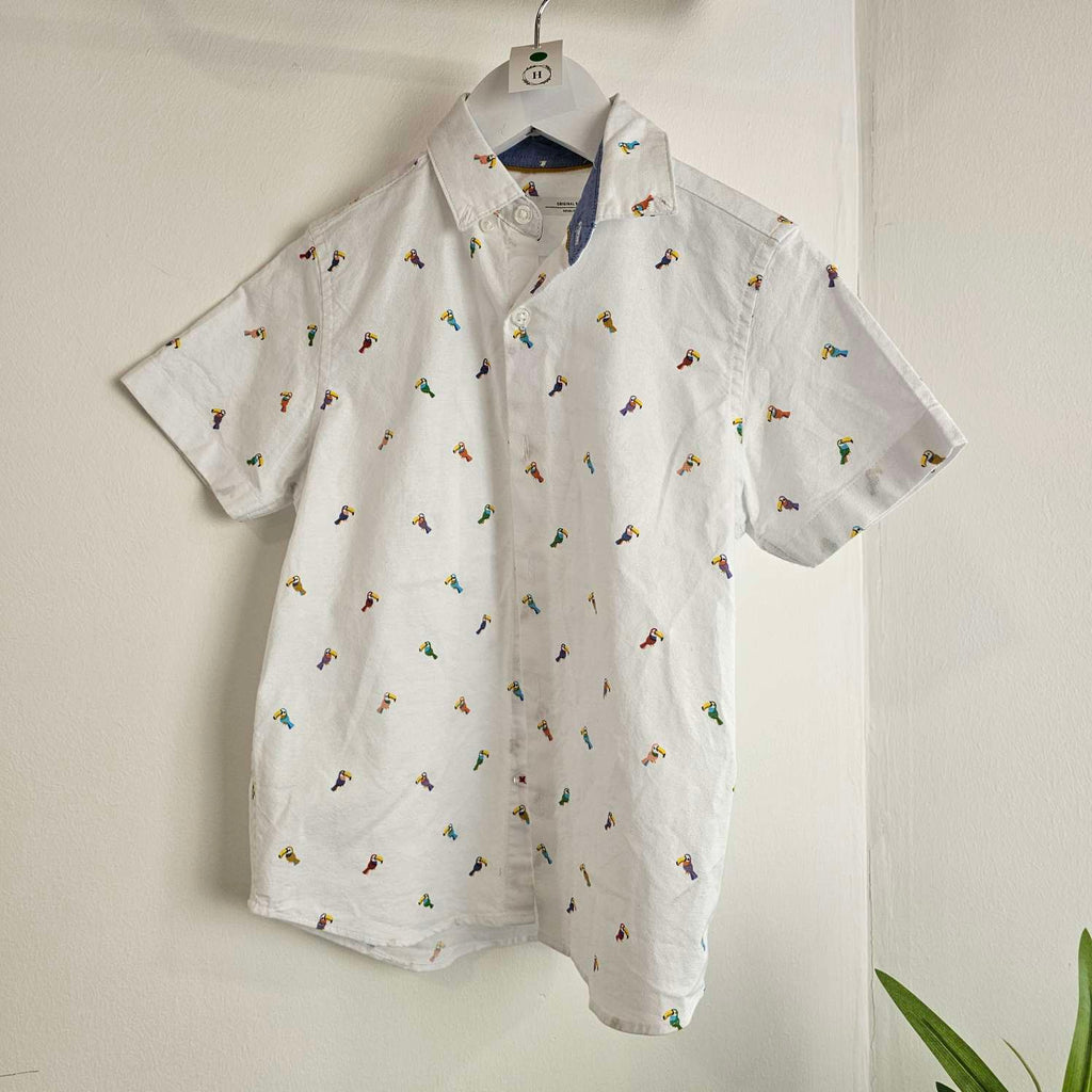 Next Embroidered Parrot Shirt