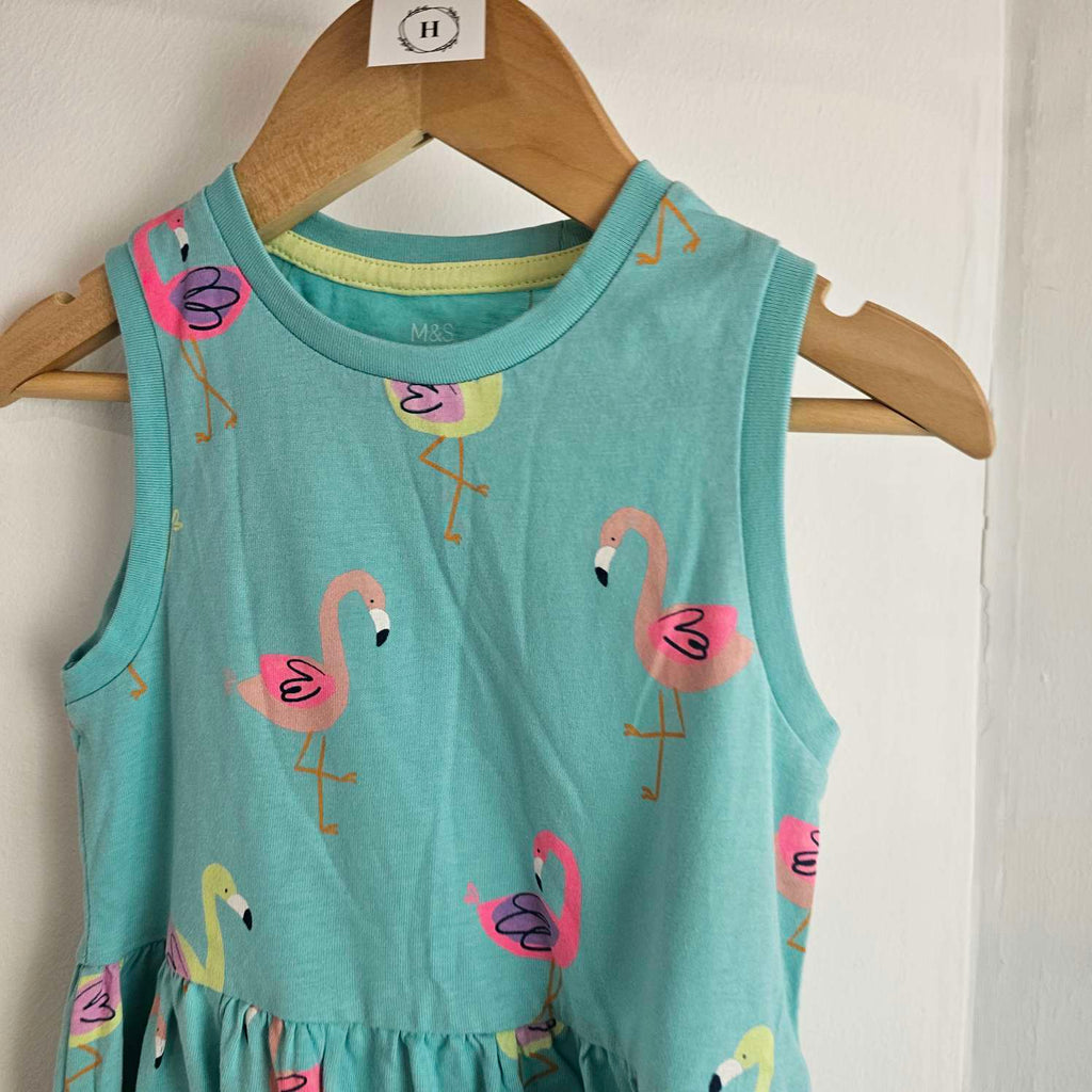 M&S Sleeveless Summer Dress - Flamingoes