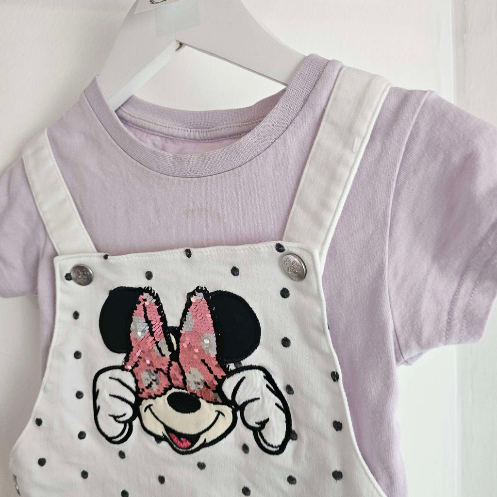 George Minnie Mouse White Denim Dress