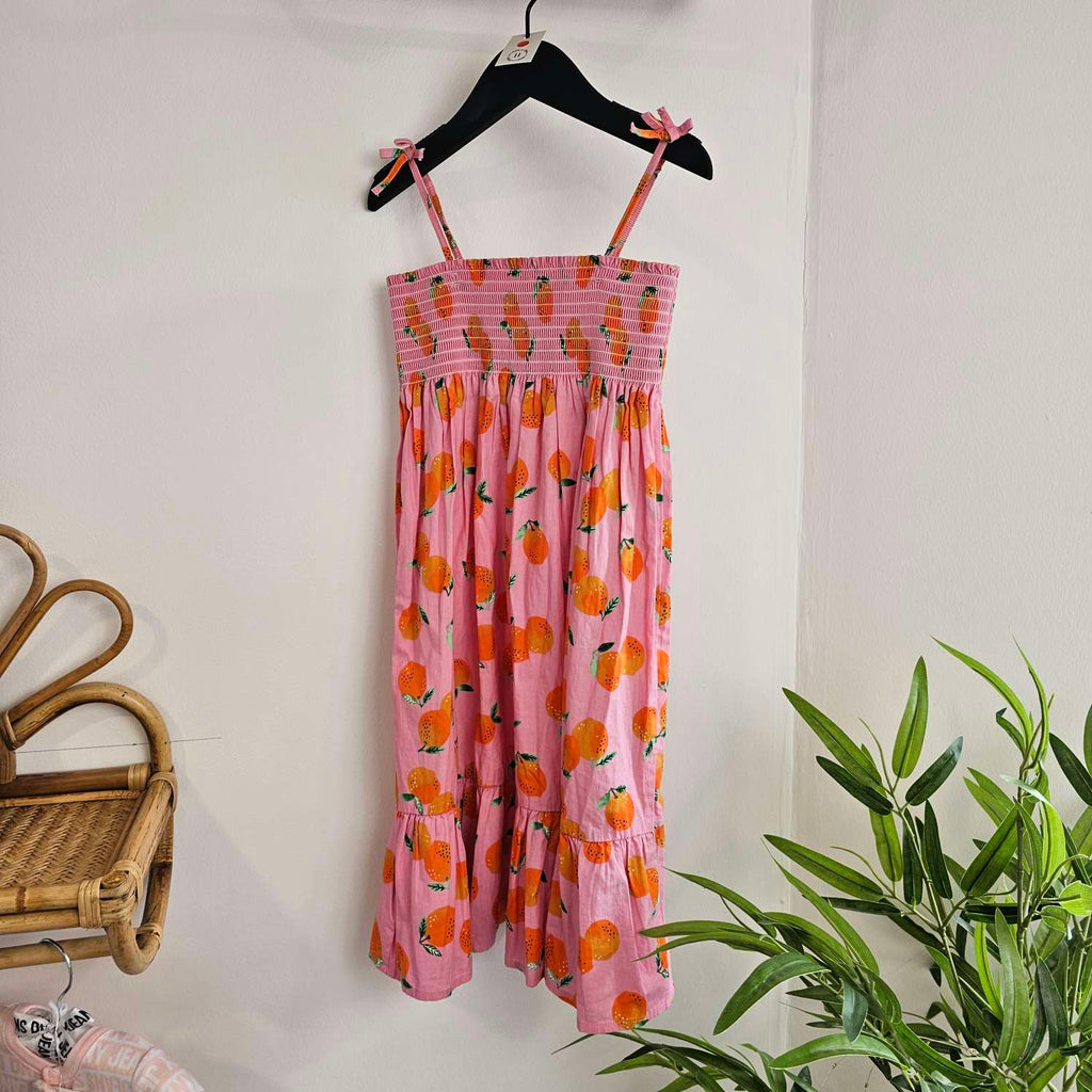 H&M Pink Dress with Oranges Print