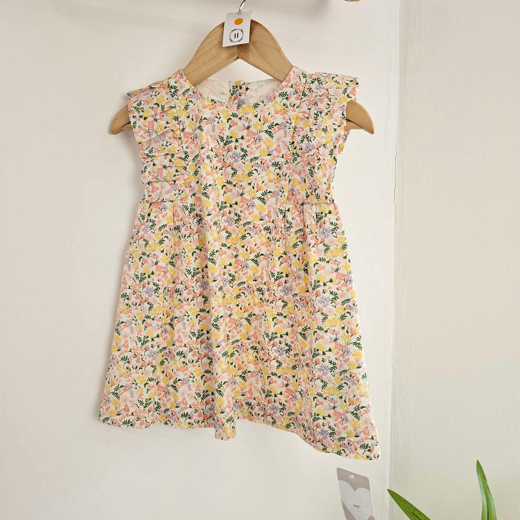 M&S Yellow Mix Floral Dress