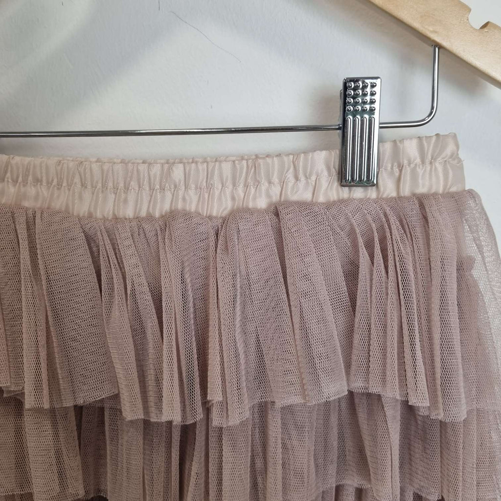Zara Blush Layered Tulle Skirt Zara