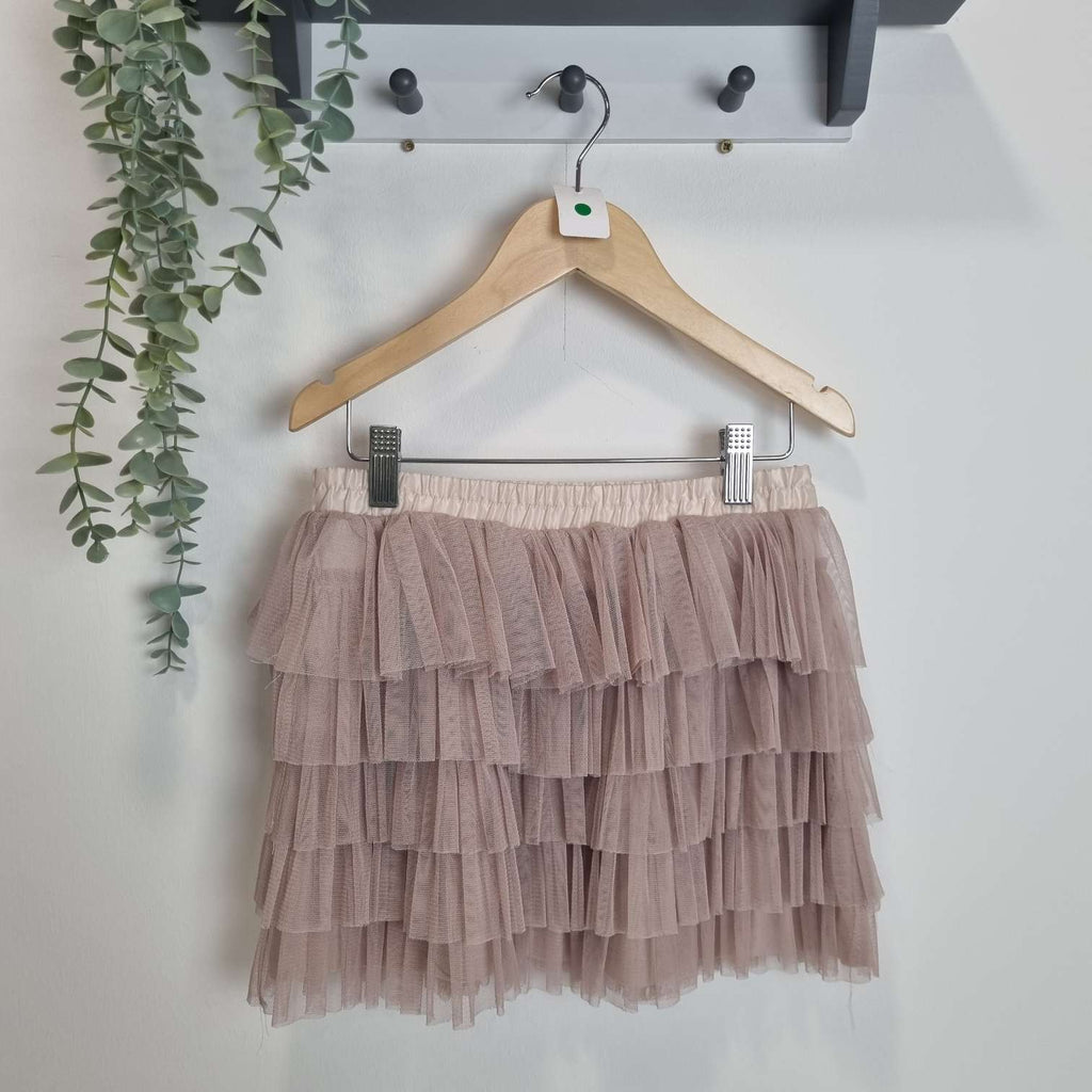 Zara Blush Layered Tulle Skirt Zara